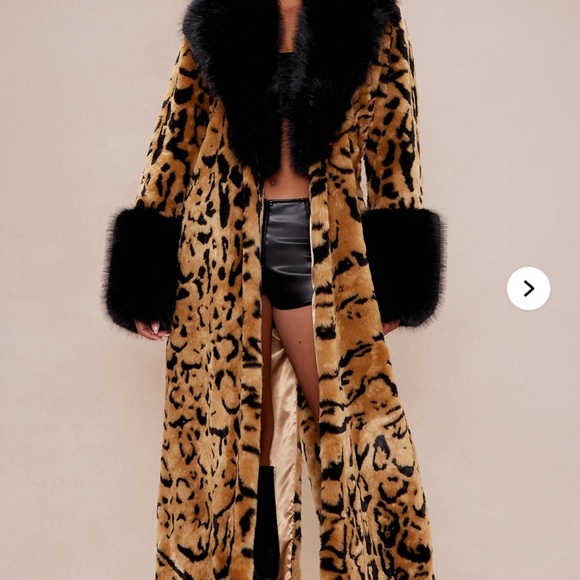 Fashion Nova Dakota Leopard Fur Maxi Coat - Leopard - Picture 15 of 16